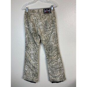 Bogner Snake Print Boot Cut Pants - Beige and Black